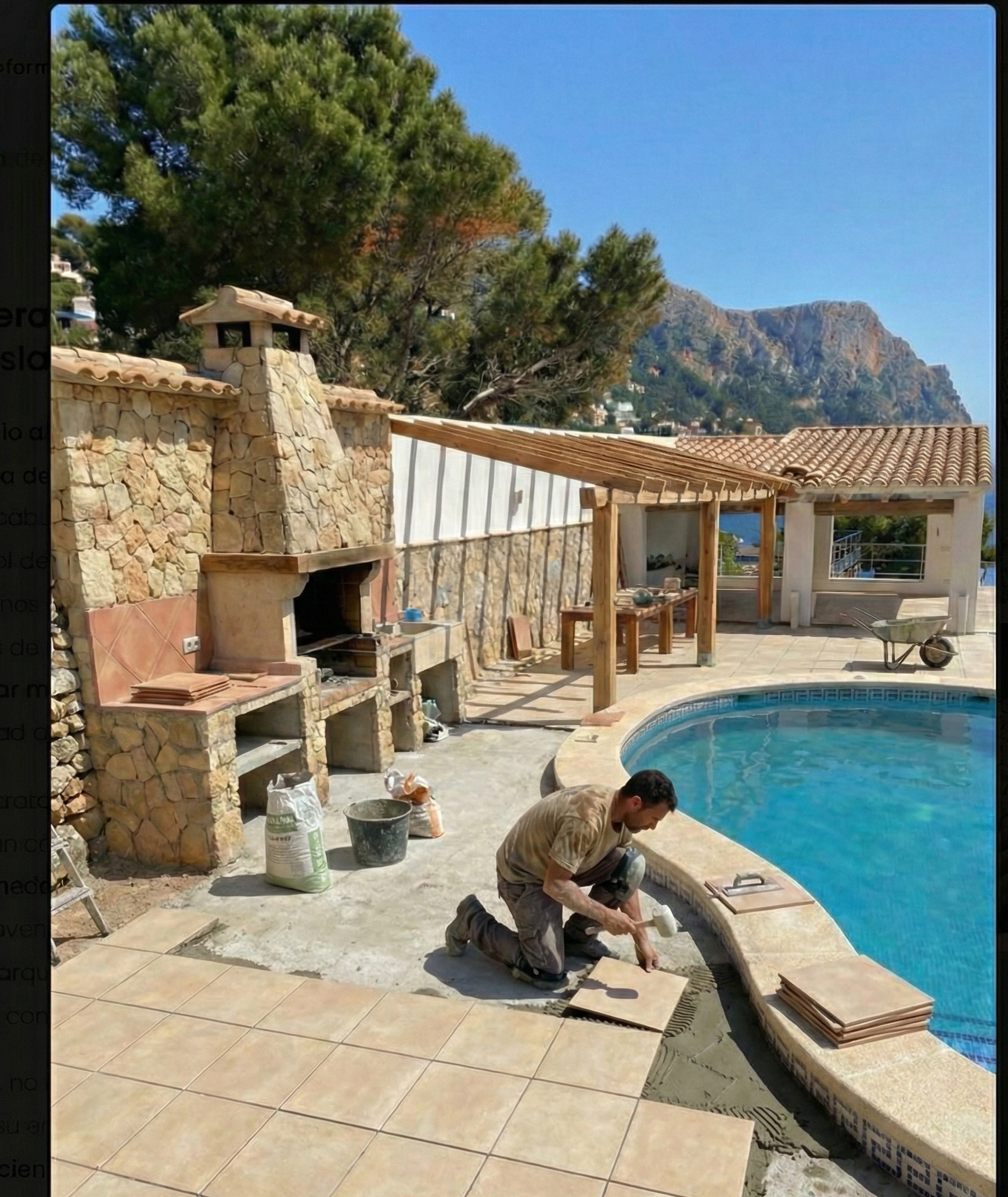 Instalación de suelos y acabados en chalet de Mallorca