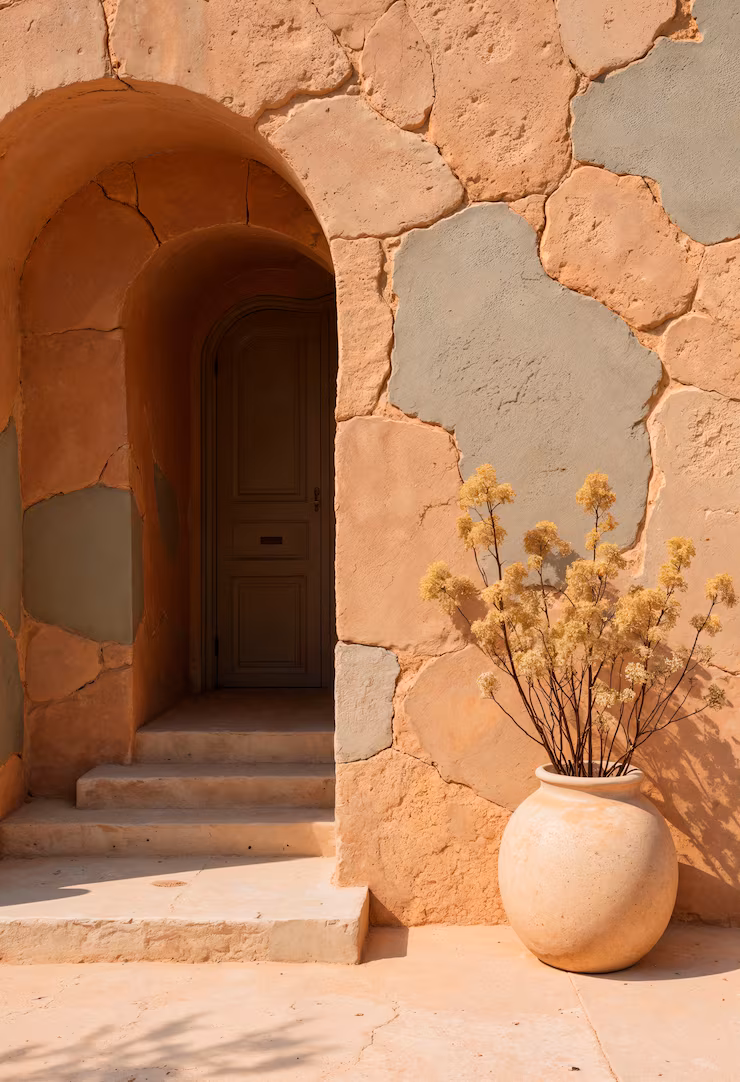 Textura piedra natural Mallorca detalle restauración muros